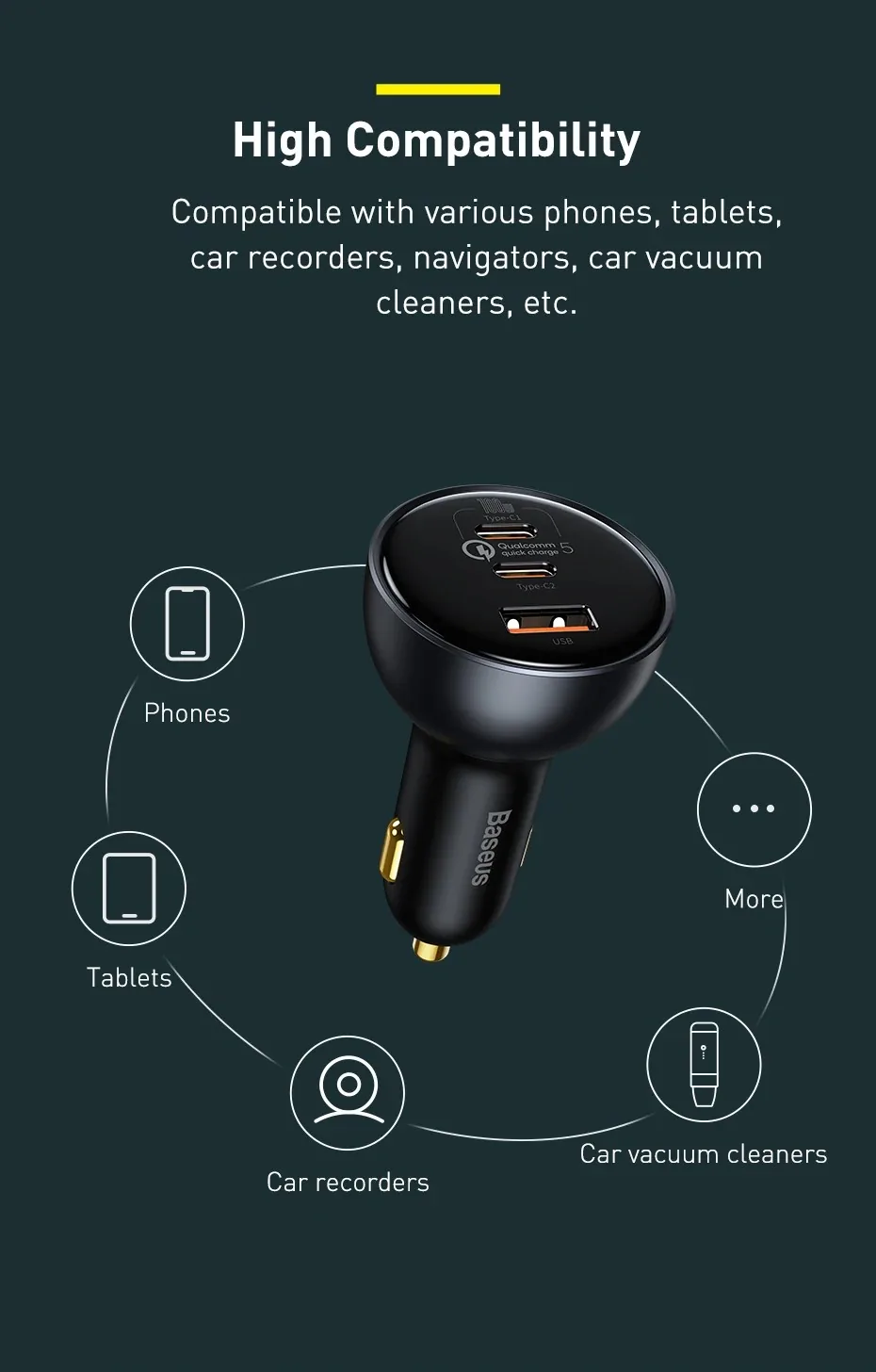 Baseus 160W 2C+U Multiport Fast Car Charger , Baseus 160W 2C+U Multiport Fast Car Charger for sale , Baseus 160W 2C+U Multiport Fast Car Charger for Sale in Pakistan , Baseus 160W 2C+U Multiport Fast Car Charger Available in Pakistan , Baseus 160W 2C+U Mu