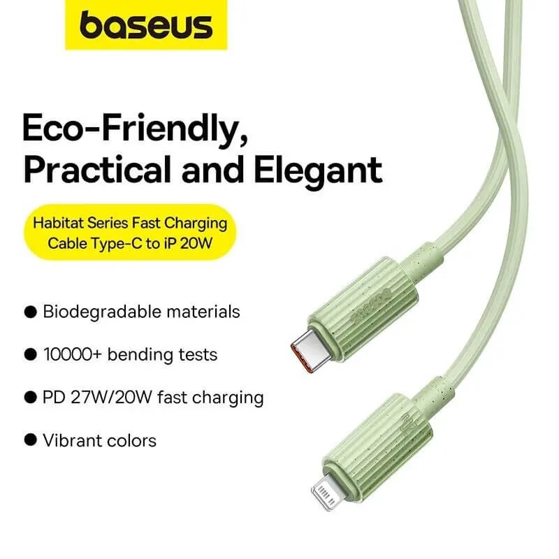 Baseus 1meter Habitat Series Fast Charging Cable Type-C to iPhone 20W , Baseus 1meter Habitat Series Fast Charging Cable Type-C to iPhone 20W for sale , Baseus 1meter Habitat Series Fast Charging Cable Type-C to iPhone 20W for Sale in Pakistan , Baseus 1m