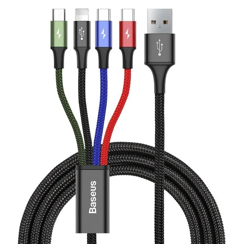 Baseus 4-in-1 Fast Charging Cable For lightning+Type-C (2) Micro 3.5A , Baseus 4-in-1 Fast Charging Cable For lightning+Type-C (2) Micro 3.5A for sale , Baseus 4-in-1 Fast Charging Cable For lightning+Type-C (2) Micro 3.5A for Sale in Pakistan , Baseus 4-