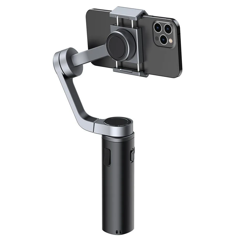 Baseus 6-Axis Smartphone Handheld Gimbal Stabilizer For Photos And Video Recording IOS Android Compatible Live Vlog YouTube TikTok Streaming Gray (SUYT-D0G) , Baseus 6-Axis Smartphone Handheld Gimbal Stabilizer For Photos And Video Recording IOS Android C