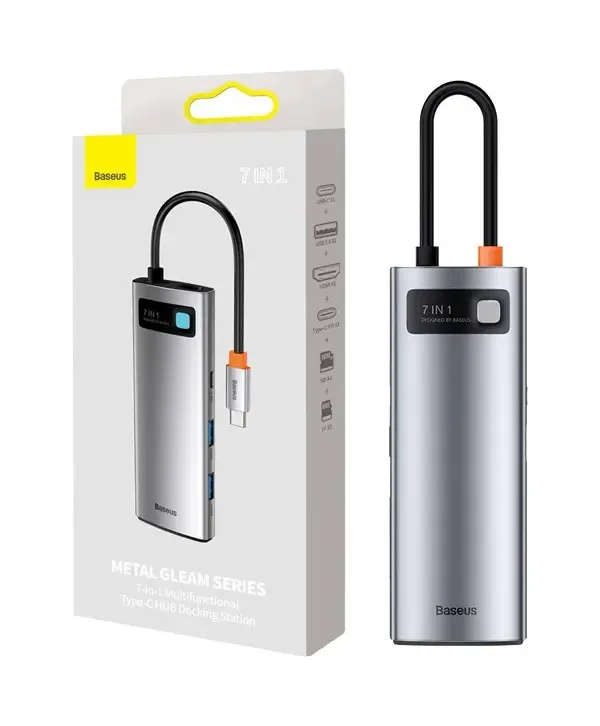 Baseus 7-in-1 Metal Gleam Series Multifunctional Type-C Hub Docking Station , Baseus 7-in-1 Metal Gleam Series Multifunctional Type-C Hub Docking Station for sale , Baseus 7-in-1 Metal Gleam Series Multifunctional Type-C Hub Docking Station for Sale in Pa