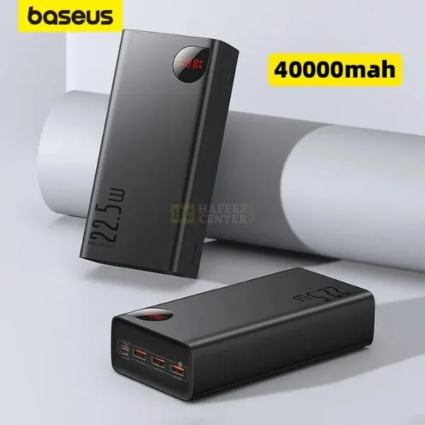 Baseus Adaman Digital Display Fast Charge Power Bank 40000mAh 22.5W Black , Baseus Adaman Digital Display Fast Charge Power Bank 40000mAh 22.5W Black for sale , Baseus Adaman Digital Display Fast Charge Power Bank 40000mAh 22.5W Black for Sale in Pakistan