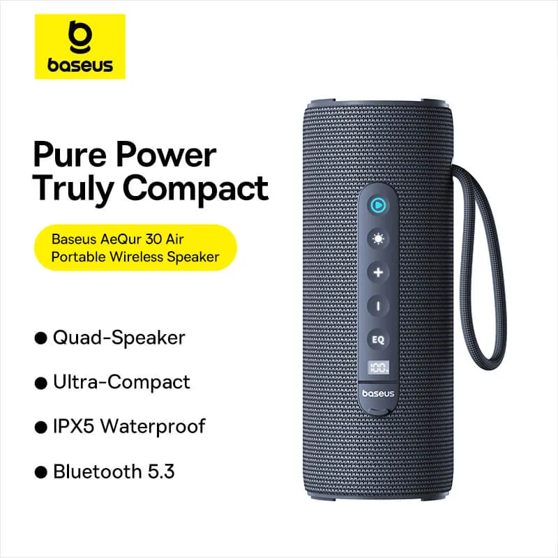 Baseus AeQur 30 Air Portable Wireless Speaker , Baseus AeQur 30 Air Portable Wireless Speaker for sale , Baseus AeQur 30 Air Portable Wireless Speaker for Sale in Pakistan , Baseus AeQur 30 Air Portable Wireless Speaker Available in Pakistan , Baseus AeQu