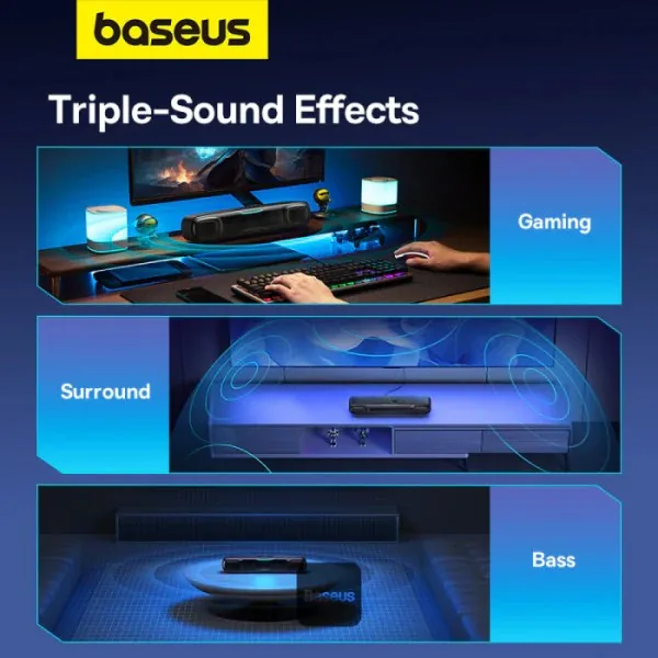 Baseus AeQur Series DS10 Desktop Mini Soundbar Bluetooth Speaker – Black , Baseus AeQur Series DS10 Desktop Mini Soundbar Bluetooth Speaker – Black for sale , Baseus AeQur Series DS10 Desktop Mini Soundbar Bluetooth Speaker – Black for Sale in Pakistan ,