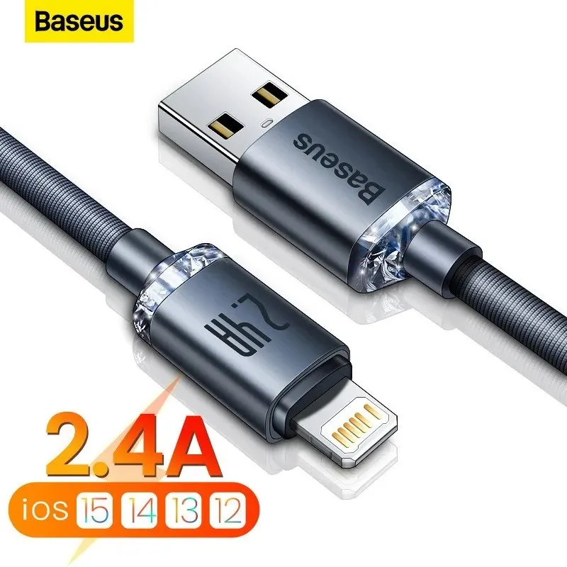 Baseus Crystal Shine Series USB For Lightning Fast Charging Cable , Baseus Crystal Shine Series USB For Lightning Fast Charging Cable for sale , Baseus Crystal Shine Series USB For Lightning Fast Charging Cable for Sale in Pakistan , Baseus Crystal Shine 