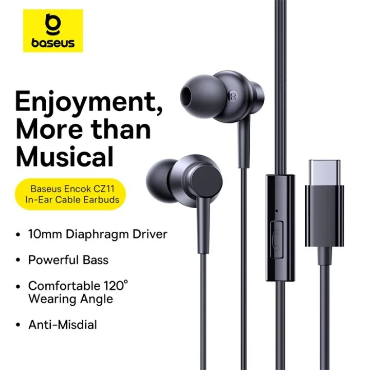 Baseus Encok CZ11 Wired Earphones Cluster Black , Baseus Encok CZ11 Wired Earphones Cluster Black for sale , Baseus Encok CZ11 Wired Earphones Cluster Black for Sale in Pakistan , Baseus Encok CZ11 Wired Earphones Cluster Black Available in Pakistan , Bas