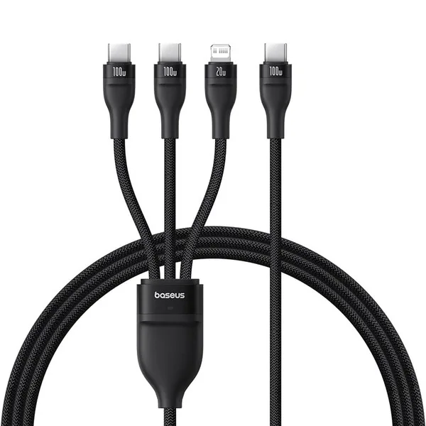 Baseus Flash Series 3 One-for-three Fast Charging Cable Type-C To C++C+L 100W , Baseus Flash Series 3 One-for-three Fast Charging Cable Type-C To C++C+L 100W for sale , Baseus Flash Series 3 One-for-three Fast Charging Cable Type-C To C++C+L 100W for Sale