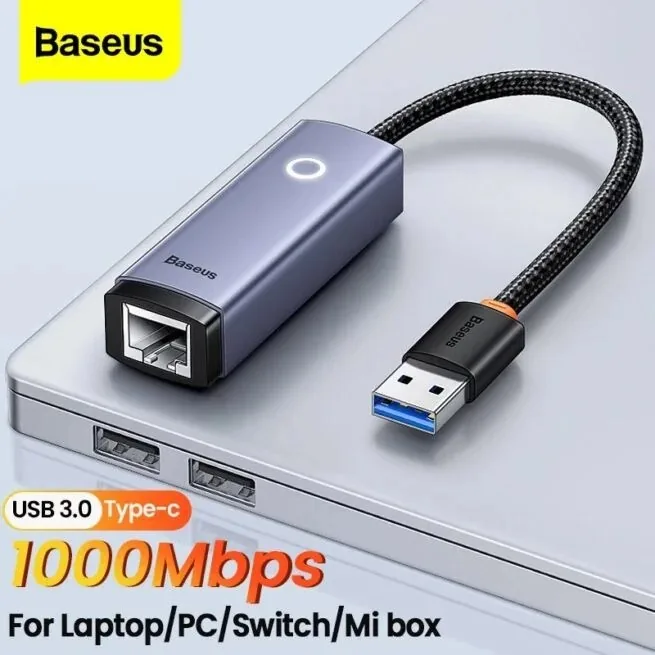 Baseus Lite Series Ethernet Adapter USB-A to RJ45 LAN Port (1000Mbps) , Baseus Lite Series Ethernet Adapter USB-A to RJ45 LAN Port (1000Mbps) for sale , Baseus Lite Series Ethernet Adapter USB-A to RJ45 LAN Port (1000Mbps) for Sale in Pakistan , Baseus Li