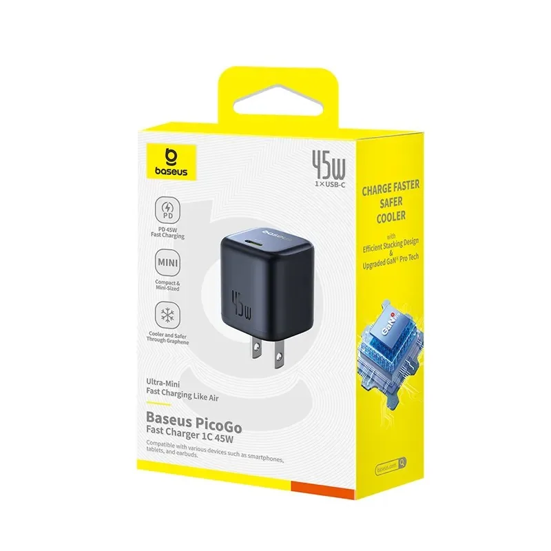 Baseus PicoGo GaN Fast Charger 1C 45W US Cosmic Black , Baseus PicoGo GaN Fast Charger 1C 45W US Cosmic Black for sale , Baseus PicoGo GaN Fast Charger 1C 45W US Cosmic Black for Sale in Pakistan , Baseus PicoGo GaN Fast Charger 1C 45W US Cosmic Black Ava