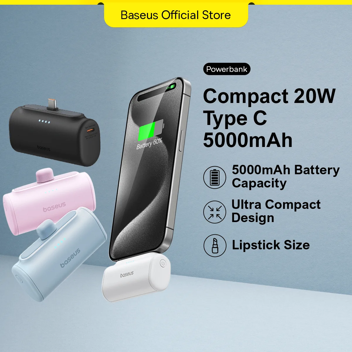 Baseus Power Bank 5000mAh Compact Type-C Edition 20W , Baseus Power Bank 5000mAh Compact Type-C Edition 20W for sale , Baseus Power Bank 5000mAh Compact Type-C Edition 20W for Sale in Pakistan , Baseus Power Bank 5000mAh Compact Type-C Edition 20W Availab