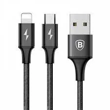 Baseus Rapid Series 2-in-1 USB to iPhone+Micro Cable , Baseus Rapid Series 2-in-1 USB to iPhone+Micro Cable for sale , Baseus Rapid Series 2-in-1 USB to iPhone+Micro Cable for Sale in Pakistan , Baseus Rapid Series 2-in-1 USB to iPhone+Micro Cable Availab