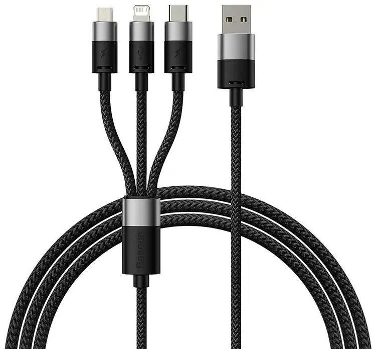 Baseus StarSpeed One-for-Three Fast Charge Cable USB-A to M+L+C 100W , Baseus StarSpeed One-for-Three Fast Charge Cable USB-A to M+L+C 100W for sale , Baseus StarSpeed One-for-Three Fast Charge Cable USB-A to M+L+C 100W for Sale in Pakistan , Baseus StarS