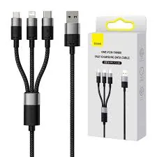 Baseus StarSpeed Series 3-in-1 USB cable – Black , Baseus StarSpeed Series 3-in-1 USB cable – Black for sale , Baseus StarSpeed Series 3-in-1 USB cable – Black for Sale in Pakistan , Baseus StarSpeed Series 3-in-1 USB cable – Black Available in Pakistan ,