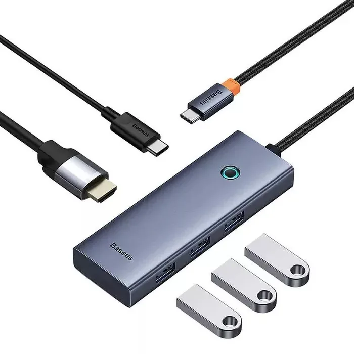 Baseus UltraJoy Series 5 in 1 USB-C to HDMI4K@30Hz+3xUSB 3.0+1xPD (grey) , Baseus UltraJoy Series 5 in 1 USB-C to HDMI4K@30Hz+3xUSB 3.0+1xPD (grey) for sale , Baseus UltraJoy Series 5 in 1 USB-C to HDMI4K@30Hz+3xUSB 3.0+1xPD (grey) for Sale in Pakistan , 