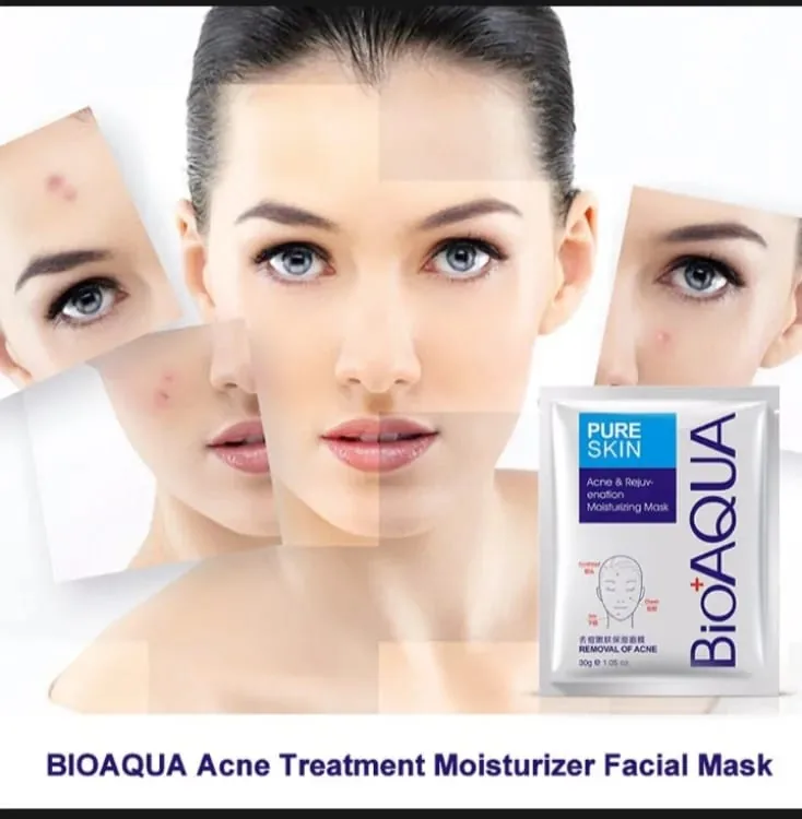 Bioaqua pure skin acne and rejuvenating sheet mask , Bioaqua pure skin acne and rejuvenating sheet mask for sale , Bioaqua pure skin acne and rejuvenating sheet mask for Sale in Pakistan , Bioaqua pure skin acne and rejuvenating sheet mask Available in Pa