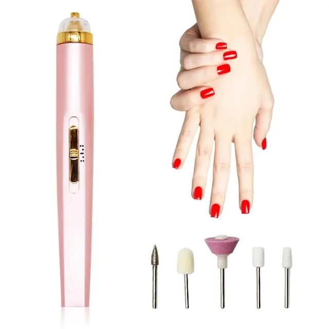 Electric Nail Grinder Nail Polishing Machine With Light Portable Mini Electric Manicure Art Pen Tools With Bag For Gel Removing Rechargable Good Quality , Electric Nail Grinder Nail Polishing Machine With Light Portable Mini Electric Manicure Art Pen Tool