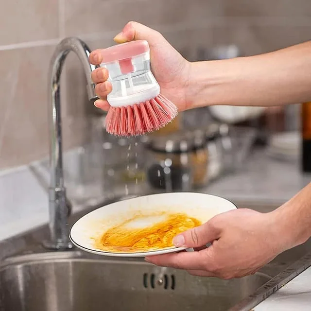 Random Color Liquid Dish Washing Automatic Liquid Addition Cleaner Sink 2 In1Cleaning Brush Handheld Clean Scrubber Kitchen Tool , Random Color Liquid Dish Washing Automatic Liquid Addition Cleaner Sink 2 In1Cleaning Brush Handheld Clean Scrubber Kitchen 