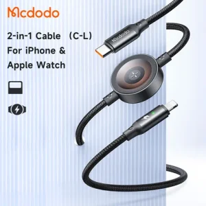 Mcdodo 2 in 1 Type C to Lightning 36W Cable + Wireless Charger For Apple Watch 1.5 Meter , Mcdodo 2 in 1 Type C to Lightning 36W Cable + Wireless Charger For Apple Watch 1.5 Meter for sale , Mcdodo 2 in 1 Type C to Lightning 36W Cable + Wireless Charger F