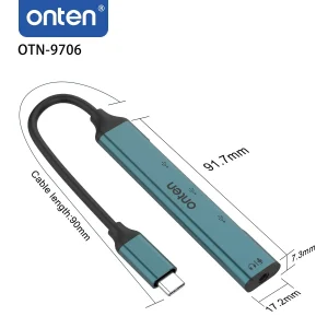 Onten 4-in-1 USB-C Multifunctional Hub OTN-9706 , Onten 4-in-1 USB-C Multifunctional Hub OTN-9706 for sale , Onten 4-in-1 USB-C Multifunctional Hub OTN-9706 for Sale in Pakistan , Onten 4-in-1 USB-C Multifunctional Hub OTN-9706 Available in Pakistan , Ont