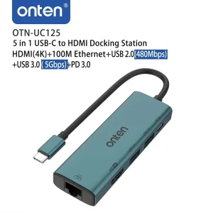 Onten 5 in 1 USB-C Docking Station UC125 , Onten 5 in 1 USB-C Docking Station UC125 for sale , Onten 5 in 1 USB-C Docking Station UC125 for Sale in Pakistan , Onten 5 in 1 USB-C Docking Station UC125 Available in Pakistan , Onten 5 in 1 USB-C Docking Stat