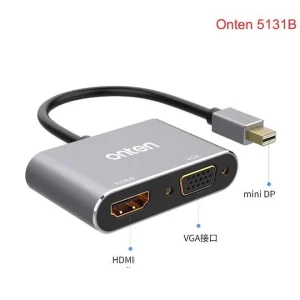Onten 5131B 2in1 Mini Display Port To HDMI & VGA Adapter , Onten 5131B 2in1 Mini Display Port To HDMI & VGA Adapter for sale , Onten 5131B 2in1 Mini Display Port To HDMI & VGA Adapter for Sale in Pakistan , Onten 5131B 2in1 Mini Display Port To HDMI & VGA