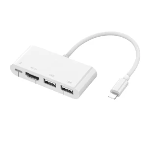 Onten 75216 4in1 Lightning To Dual USB, HDMI & Type C Hub For iPhone IPAD , Onten 75216 4in1 Lightning To Dual USB, HDMI & Type C Hub For iPhone IPAD for sale , Onten 75216 4in1 Lightning To Dual USB, HDMI & Type C Hub For iPhone IPAD for Sale in Pakistan