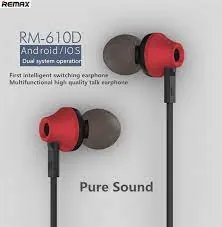 Remax RM-610D High Performance Talk Earphones With Mic High Resistance – Black , Remax RM-610D High Performance Talk Earphones With Mic High Resistance – Black for sale , Remax RM-610D High Performance Talk Earphones With Mic High Resistance – Black for S