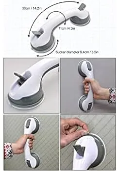 Shower Handle Safety Helping Handle Anti Slip Support Toilet Bathroom Safe Grab Bar Handle Vacuum Sucker Suction Cup Handrail For Bathroom Toilet Door and Window , Shower Handle Safety Helping Handle Anti Slip Support Toilet Bathroom Safe Grab Bar Handle 