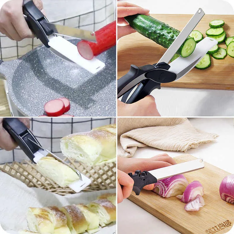 Smart Kitchen Knife Shears Vegetable and Salad Cutter , Clever Cutter , Smart Kitchen Knife Shears Vegetable and Salad Cutter , Clever Cutter for sale , Smart Kitchen Knife Shears Vegetable and Salad Cutter , Clever Cutter for Sale in Pakistan , Smart Kit