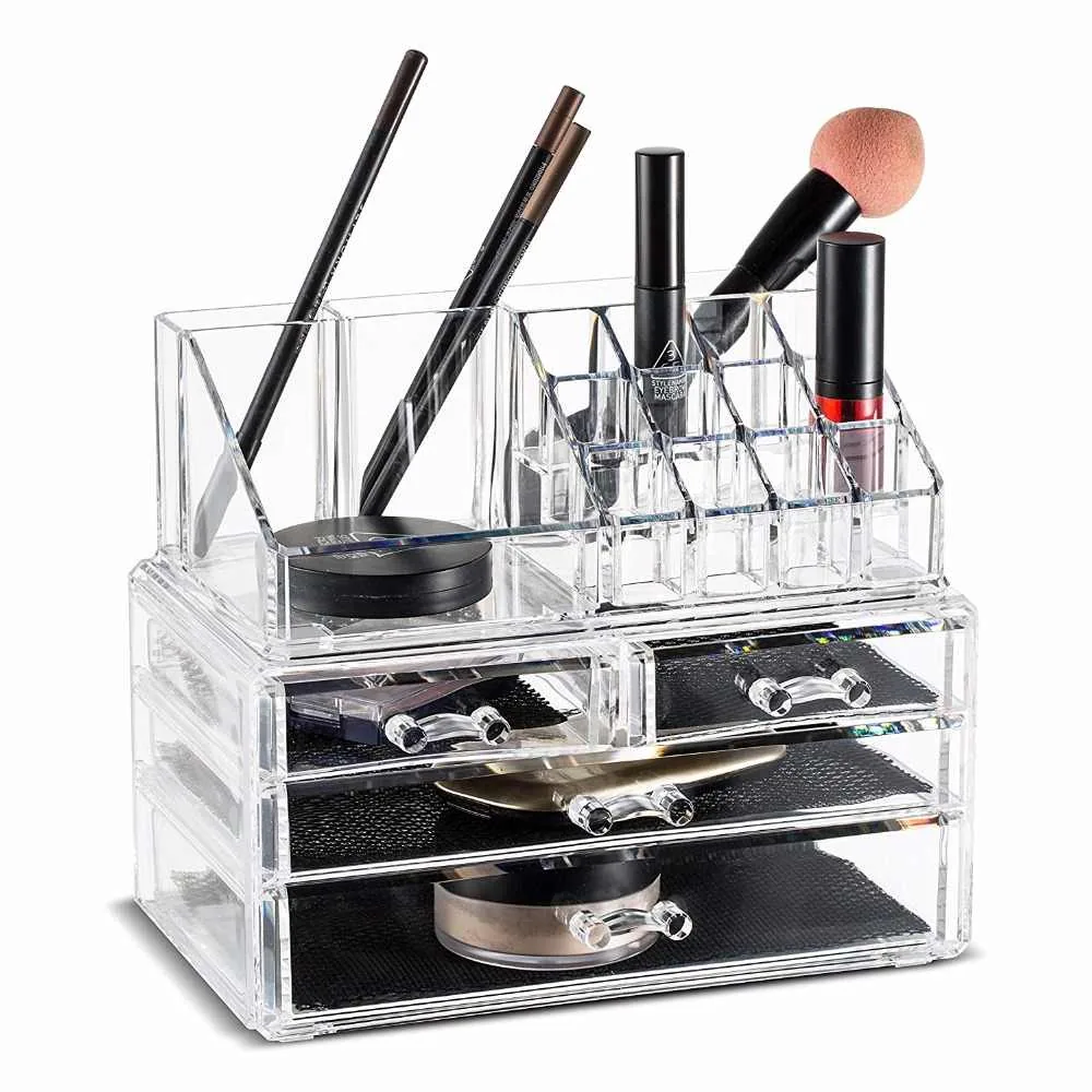 CHOICE FUN Stackable Desk Table Clear Plastic Make Up Storage Box Organizer , CHOICE FUN Stackable Desk Table Clear Plastic Make Up Storage Box Organizer for sale , CHOICE FUN Stackable Desk Table Clear Plastic Make Up Storage Box Organizer for Sale in Pa