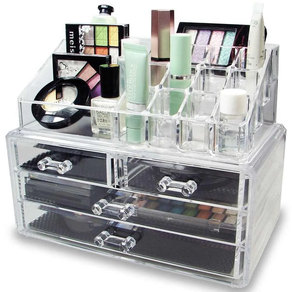 CHOICE FUN Stackable Desk Table Clear Plastic Make Up Storage Box Organizer , CHOICE FUN Stackable Desk Table Clear Plastic Make Up Storage Box Organizer for sale , CHOICE FUN Stackable Desk Table Clear Plastic Make Up Storage Box Organizer for Sale in Pa