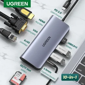 UGreen 80133 10in1 Hub with 4K HDMI , UGreen 80133 10in1 Hub with 4K HDMI for sale , UGreen 80133 10in1 Hub with 4K HDMI for Sale in Pakistan , UGreen 80133 10in1 Hub with 4K HDMI Available in Pakistan , UGreen 80133 10in1 Hub with 4K HDMI in lowest price