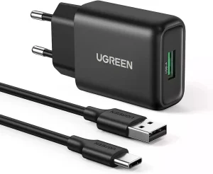 Ugreen USB-A QC 3.0 18W Mobile Charger With Cable 10186 , Ugreen USB-A QC 3.0 18W Mobile Charger With Cable 10186 for sale , Ugreen USB-A QC 3.0 18W Mobile Charger With Cable 10186 for Sale in Pakistan , Ugreen USB-A QC 3.0 18W Mobile Charger With Cable 1