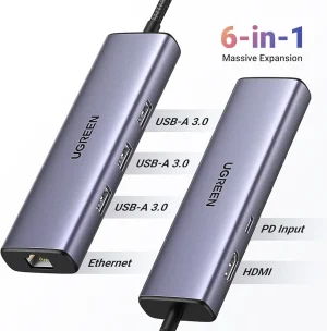 Ugreen USB-C 6-in-1 Multifunction Hub Adapter 15598 , Ugreen USB-C 6-in-1 Multifunction Hub Adapter 15598 for sale , Ugreen USB-C 6-in-1 Multifunction Hub Adapter 15598 for Sale in Pakistan , Ugreen USB-C 6-in-1 Multifunction Hub Adapter 15598 Available i