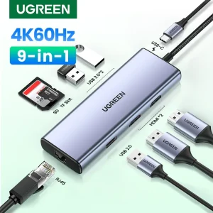 Ugreen USB-C 9-in-1 3*USB, 2*HDMI+RJ45,SD.TF+PD Hub 90119 , Ugreen USB-C 9-in-1 3*USB, 2*HDMI+RJ45,SD.TF+PD Hub 90119 for sale , Ugreen USB-C 9-in-1 3*USB, 2*HDMI+RJ45,SD.TF+PD Hub 90119 for Sale in Pakistan , Ugreen USB-C 9-in-1 3*USB, 2*HDMI+RJ45,SD.TF+